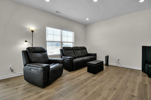 living room featuring hardwood / wood-style floors