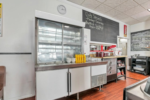 kitchen with wood-type flooring