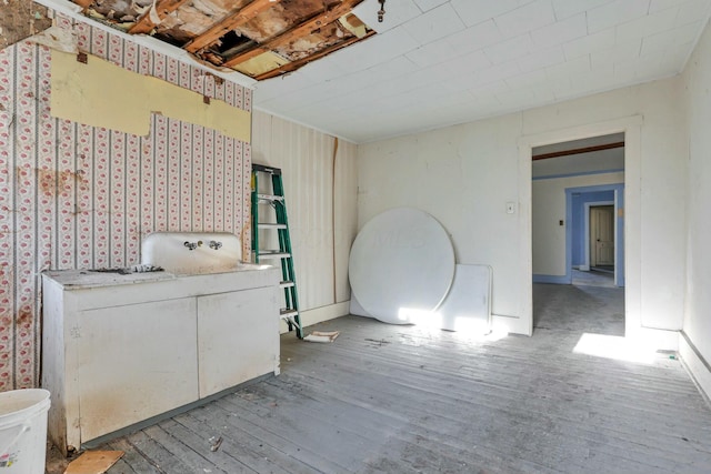 interior space featuring wood-type flooring