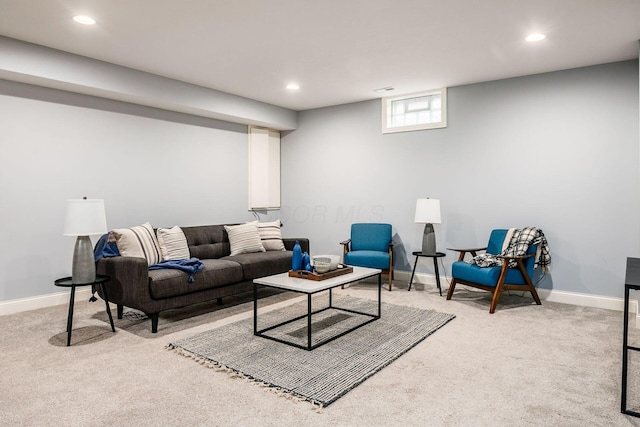 view of carpeted living room