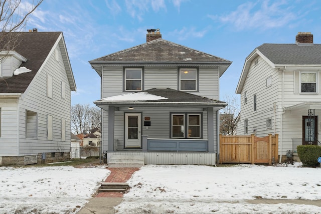 view of front of house with covered porch