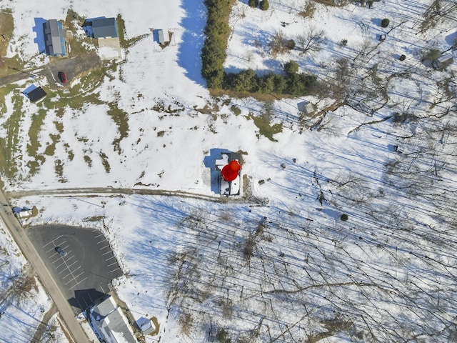 view of snowy aerial view