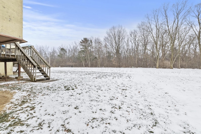 view of snowy yard