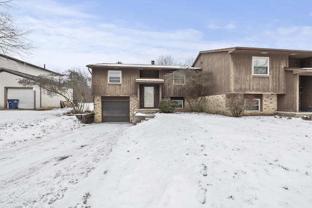 bi-level home with a garage