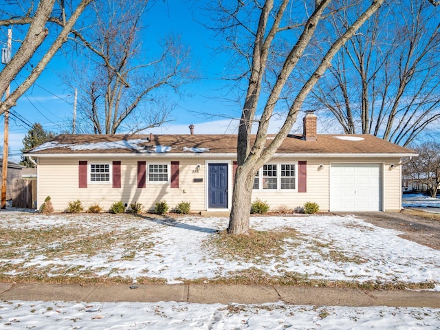 ranch-style house with a garage