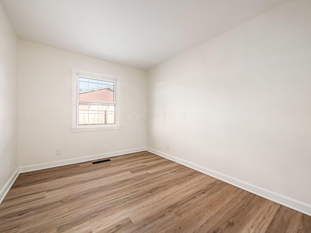 empty room featuring light hardwood / wood-style flooring