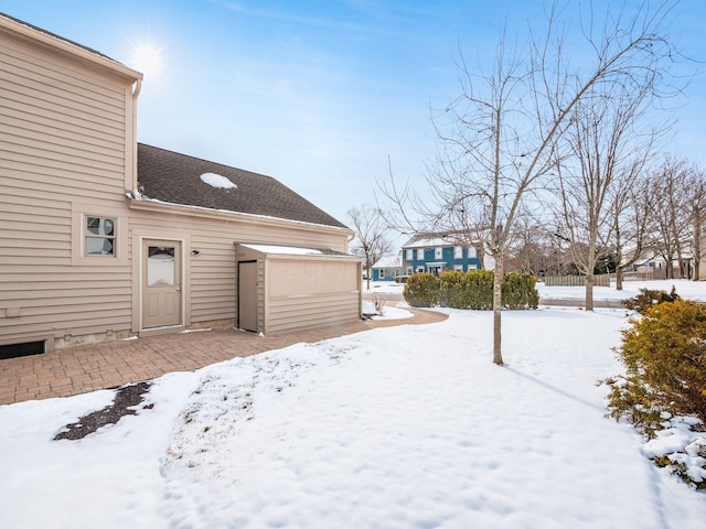 view of snowy yard