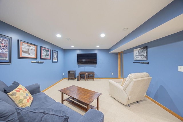 view of carpeted living room