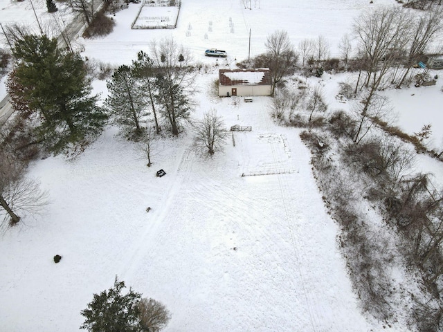 view of snowy aerial view