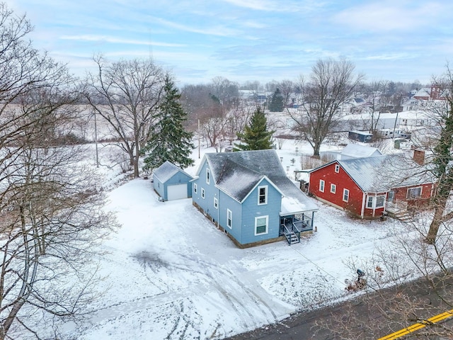 view of snowy aerial view