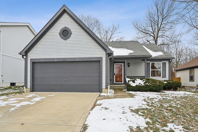 view of front of home featuring a garage