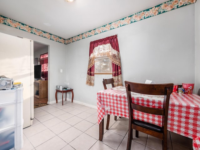 view of tiled dining area