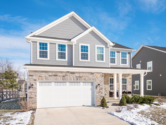 view of front of home featuring a garage