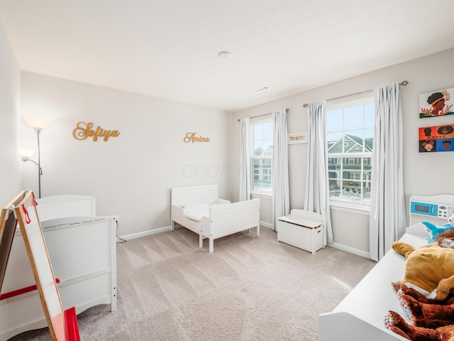 view of carpeted bedroom