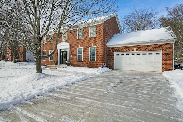 colonial-style house with a garage