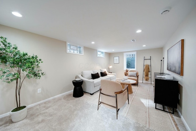 view of carpeted living room