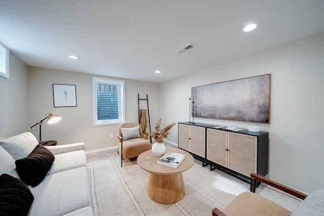 view of carpeted living room