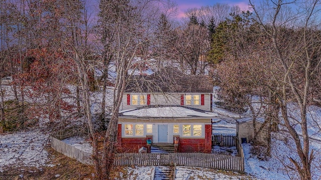 view of front of home