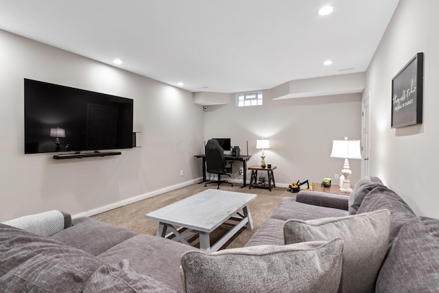 view of carpeted living room