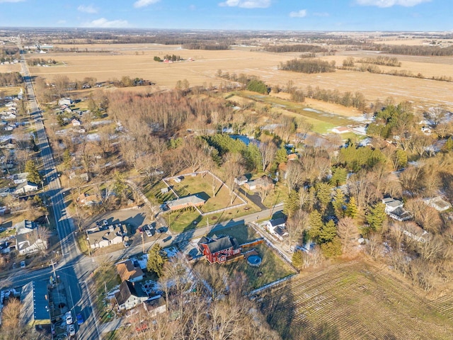 bird's eye view with a rural view