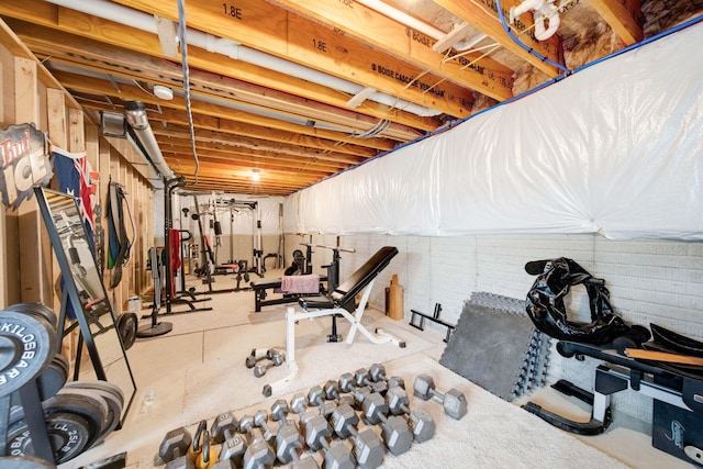 view of workout room