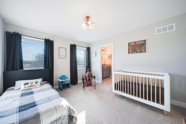 bedroom with carpet floors