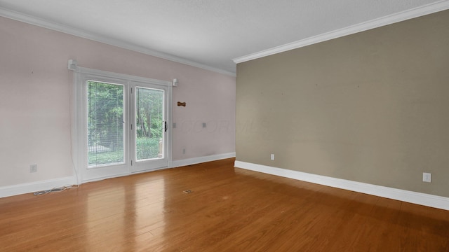 1859 Hardscrabble Rd, Alexandria, OH 43001 - spare room featuring wood finished floors, ornamental molding, and baseboards