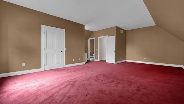 1859 Hardscrabble Rd, Alexandria, OH 43001 - additional living space with lofted ceiling, baseboards, and carpet floors