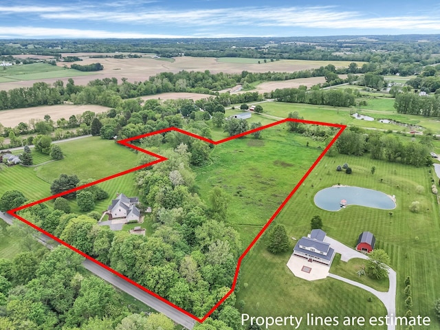 1859 Hardscrabble Rd, Alexandria, OH 43001 - aerial view of sparsely populated area with property parcel outlined