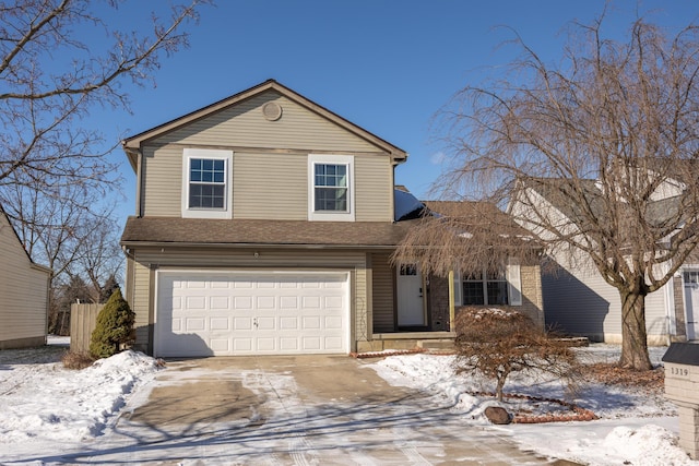 view of front of house featuring a garage