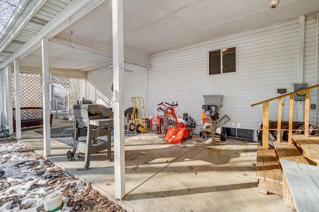 view of patio / terrace featuring grilling area