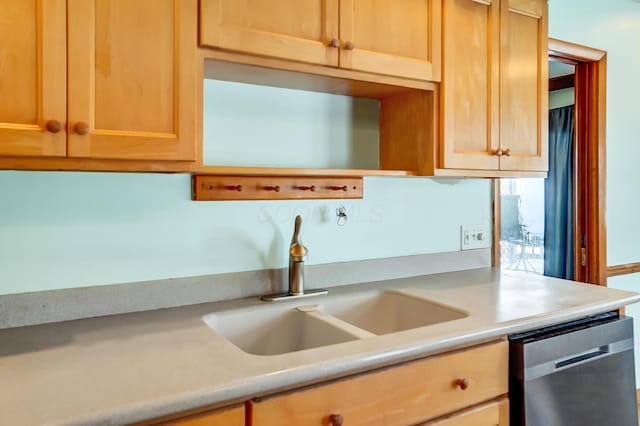 kitchen featuring dishwasher and sink