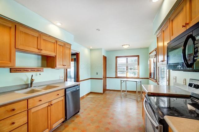 kitchen with stainless steel appliances and sink