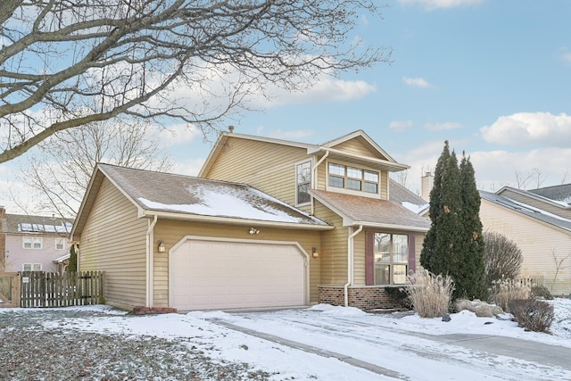 view of front of house featuring a garage