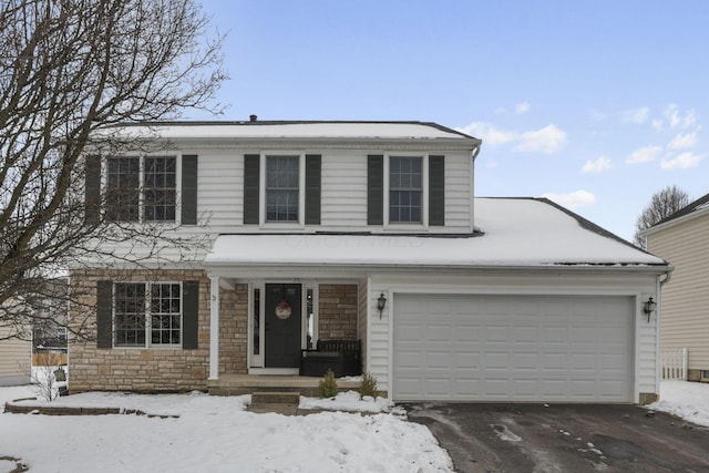 view of front of house featuring a garage