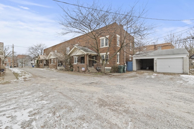 view of property with a garage