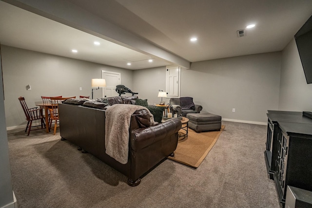 view of carpeted living room