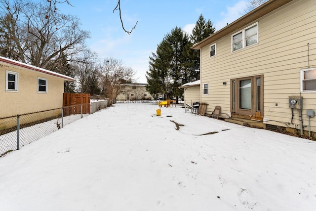 view of snowy yard