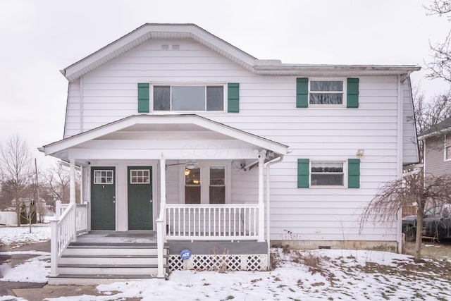 view of front of home featuring a porch