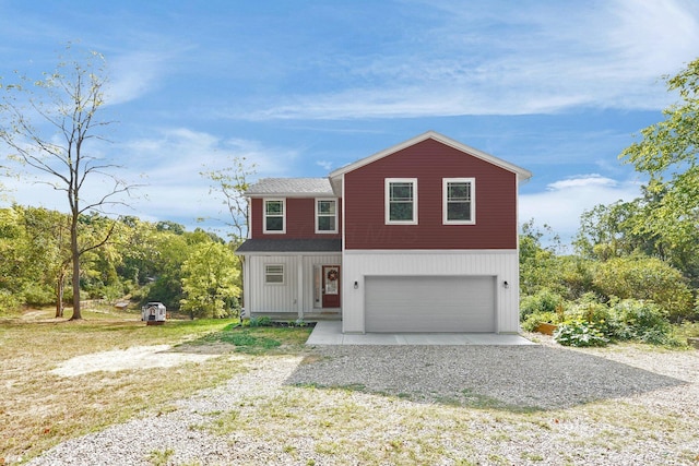 view of front facade with a garage