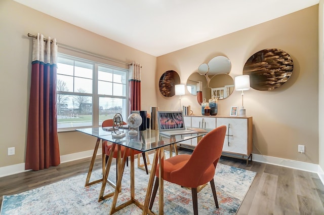 dining room featuring hardwood / wood-style floors