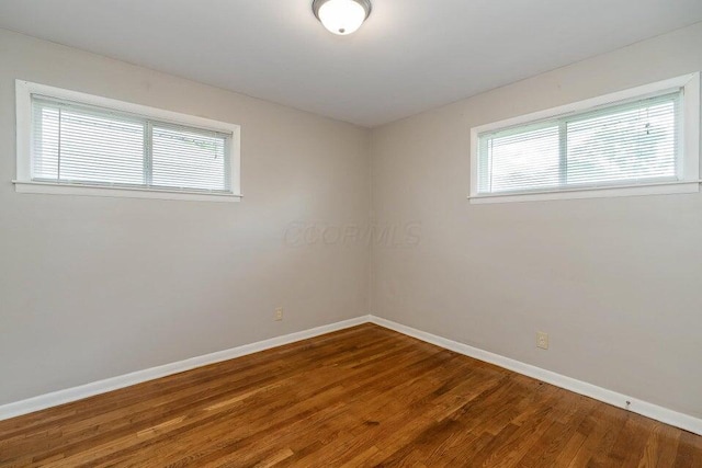 empty room with wood-type flooring