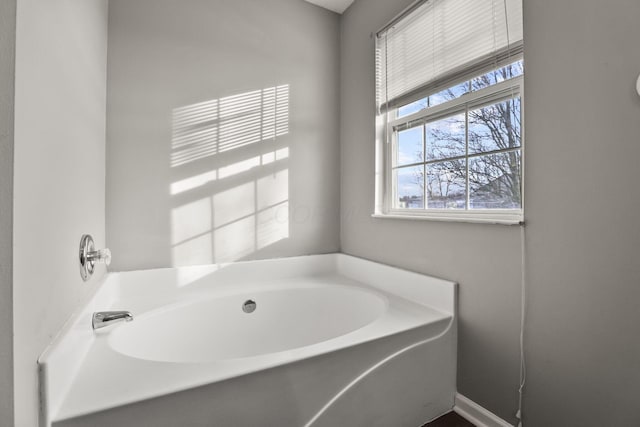 bathroom featuring a bath