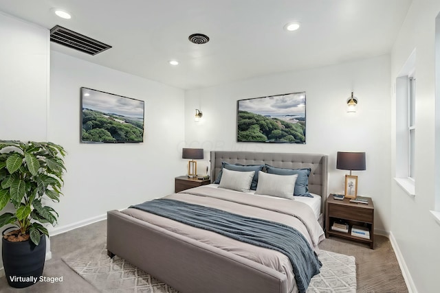 view of carpeted bedroom