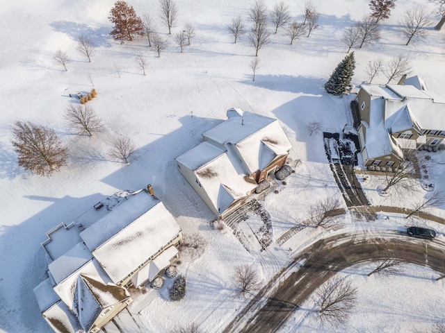 view of snowy aerial view