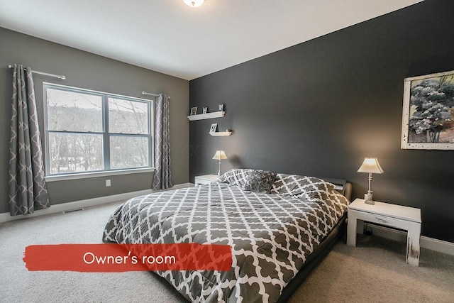 view of carpeted bedroom