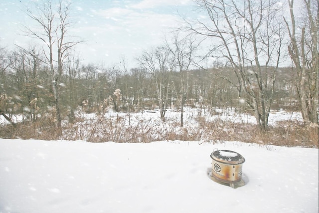 view of snowy yard