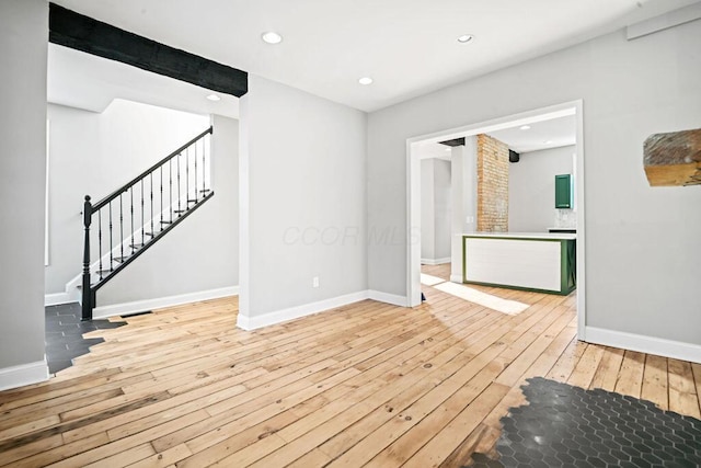 interior space featuring light hardwood / wood-style flooring