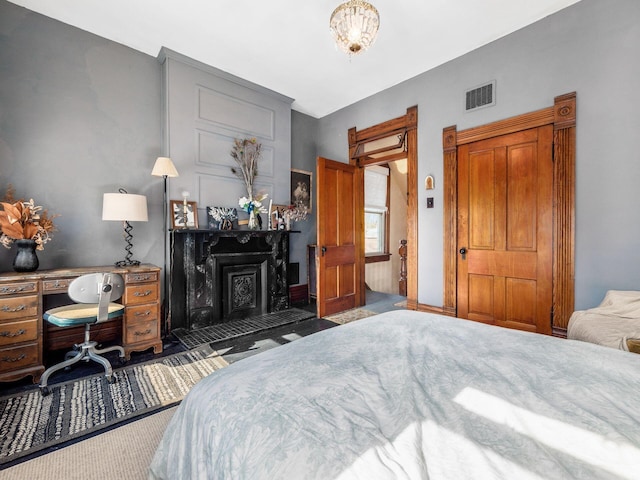 view of carpeted bedroom