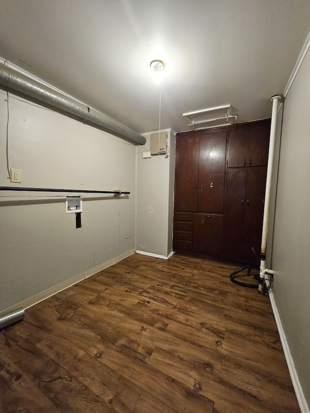 interior space featuring dark hardwood / wood-style flooring